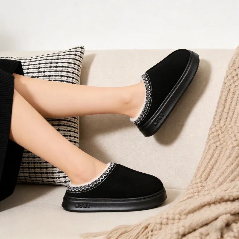 Indoor plush cotton slippers soft and comfortable winter shoes women's fashion home shoes women's winter slippers non-slip