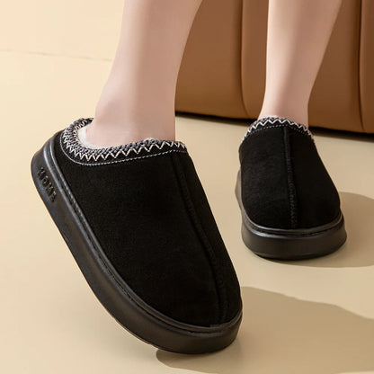 Indoor plush cotton slippers soft and comfortable winter shoes women's fashion home shoes women's winter slippers non-slip